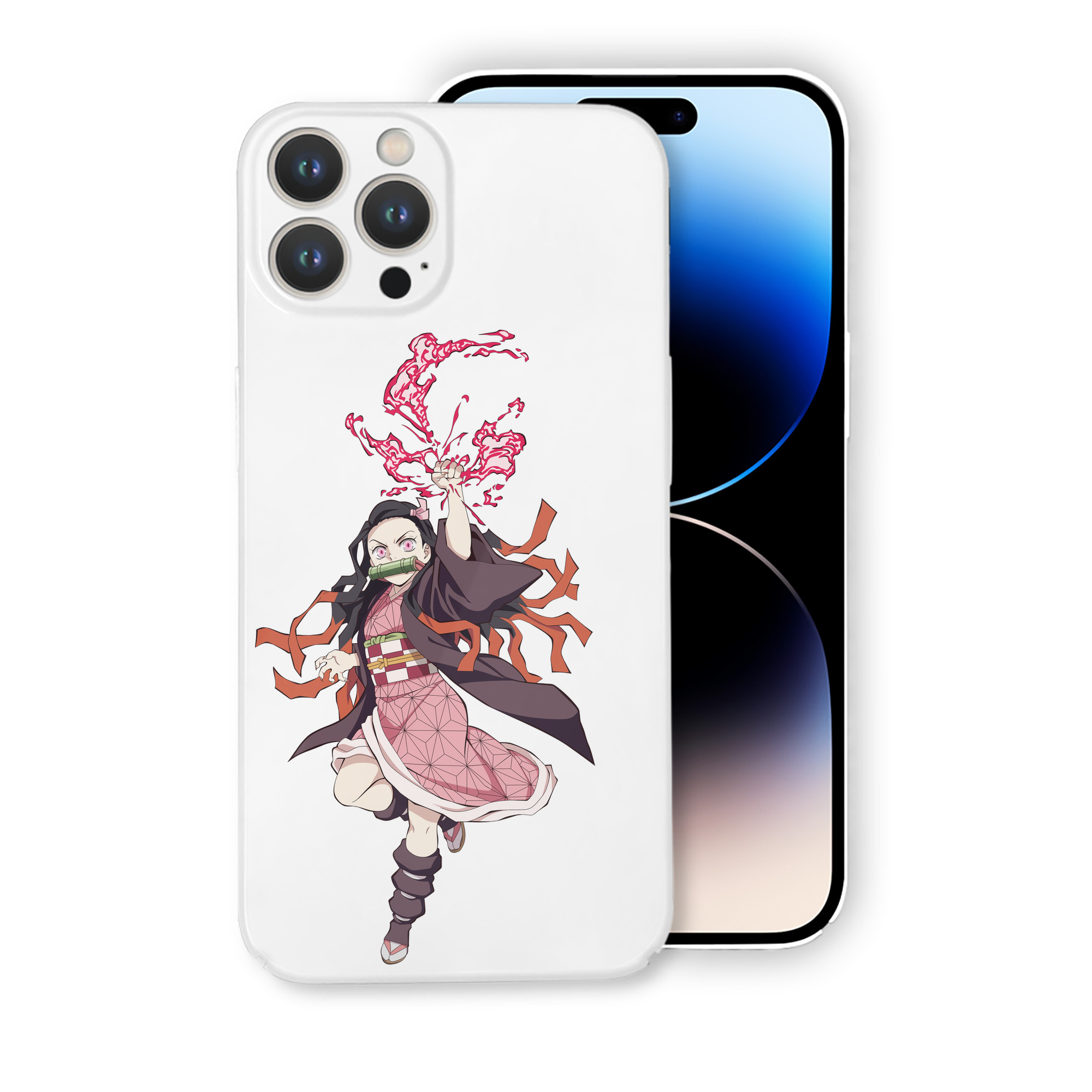（画像用） 鬼滅の刃（きめつのやいば）竈門 禰󠄀豆子／かまど ねずこ Kamado Nezuko 【iPhone 14シリーズ対応】ハードケース